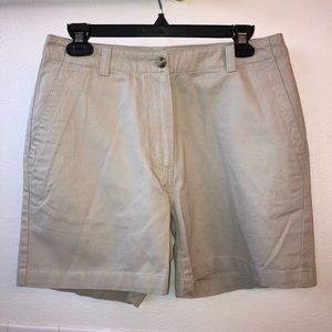 L.L. Bean chino shorts, khaki color, size 8